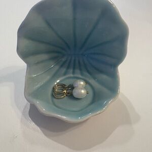 Handmade Gold Plated Fresh Water Pearl Hoop Earrings